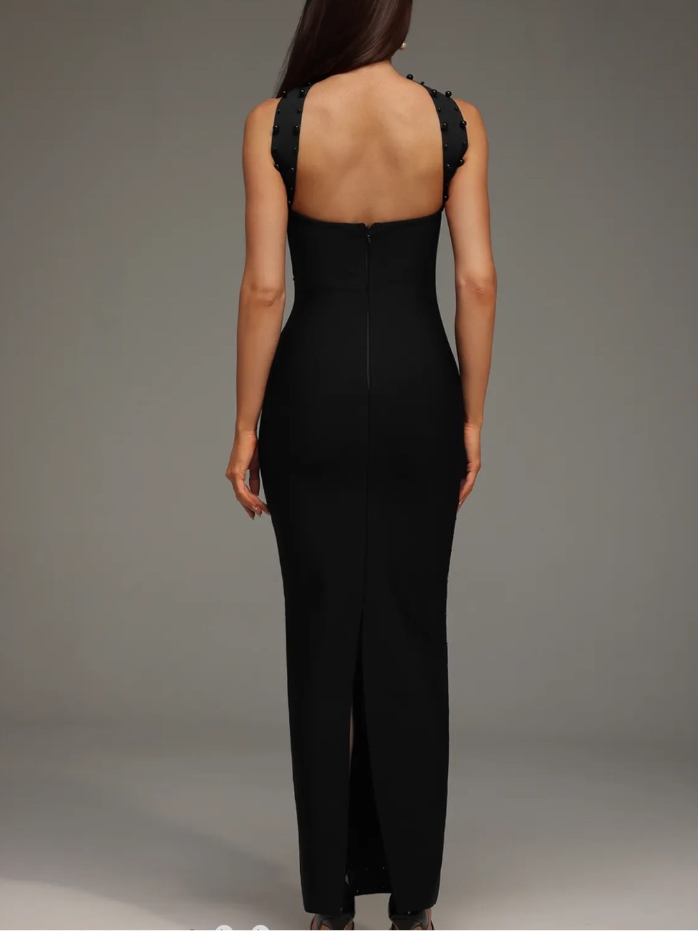 Nesya Sleeveless Pearl Bandage Maxi Dress - Picture 4 of 4